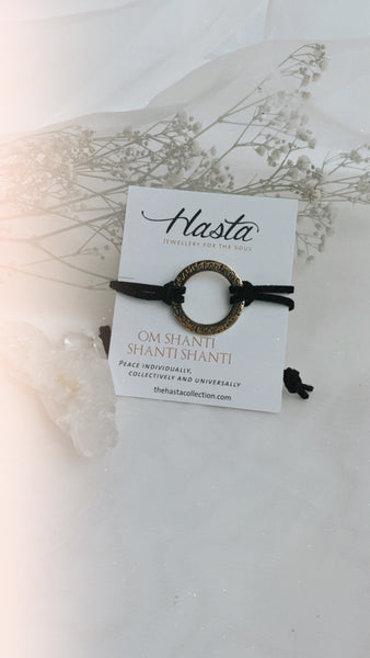 Om Shanti Bracelet Silver/Brass