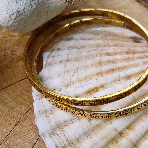 Om Shanti Bangle Brass