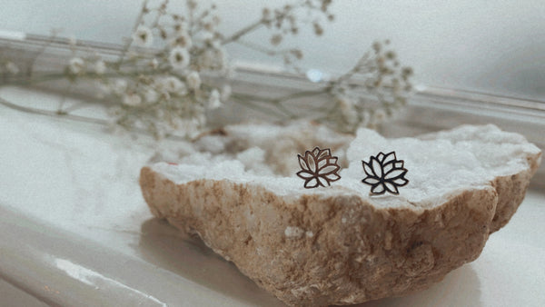 Lotus Earrings Sterling Silver