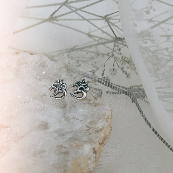 Om earrings Sterling Silver