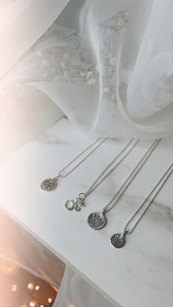 Lotus pendant - sterling silver