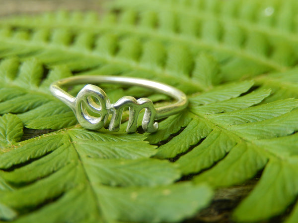 Om Ring Sterling Silver