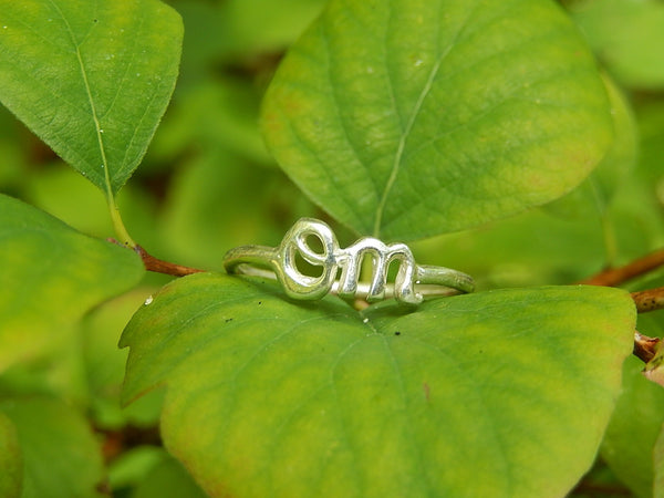 Om Ring Sterling Silver