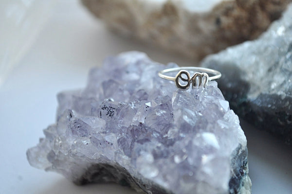 Om Ring Sterling Silver