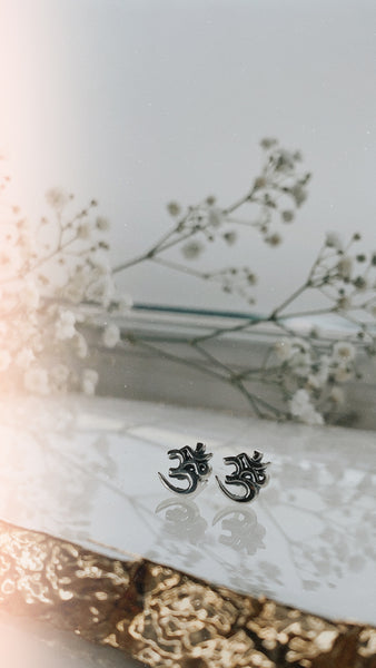 Om earrings Sterling Silver