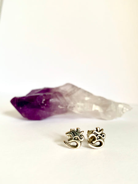Om earrings Sterling Silver