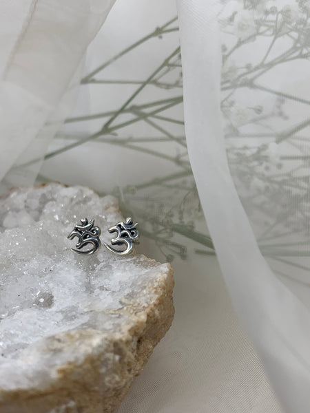 Om earrings Sterling Silver