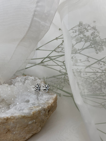 Om earrings Sterling Silver