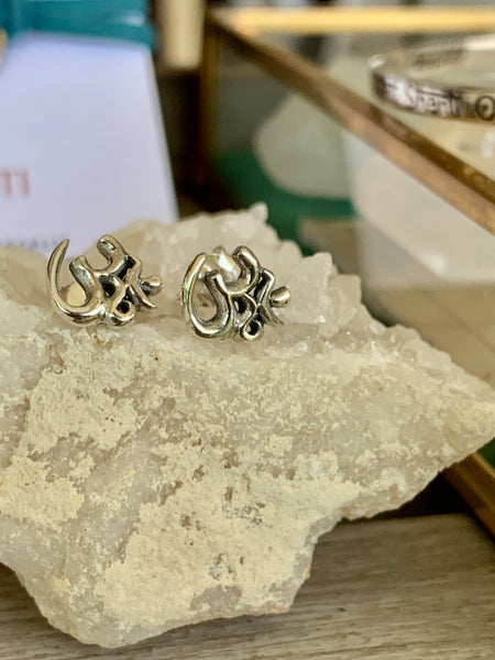 Om earrings Sterling Silver