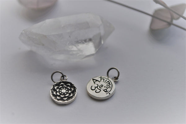 Ahimsa pendant Reversible Lotus