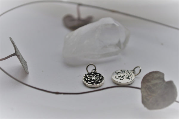 Ahimsa pendant Reversible Lotus