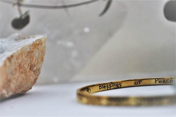 Om Shanti Bangle Brass