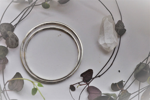 Om Shanti Bangle Silver