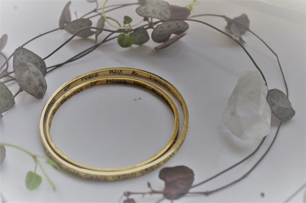 Om Shanti Bangle Brass