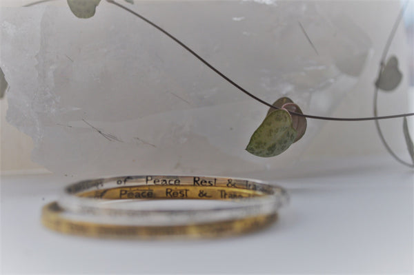Om Shanti Bangle Silver