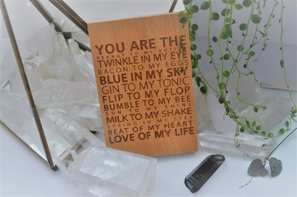 You Are The Flip to my Flop; Love of my Life Wooden Sign Wall Art